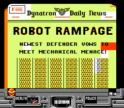 Defenders of Dynatron City screenshot 4 for NES